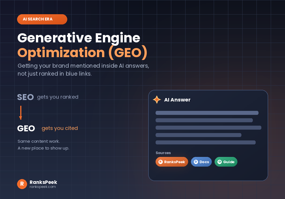 Generative Engine Optimization GEO Definition