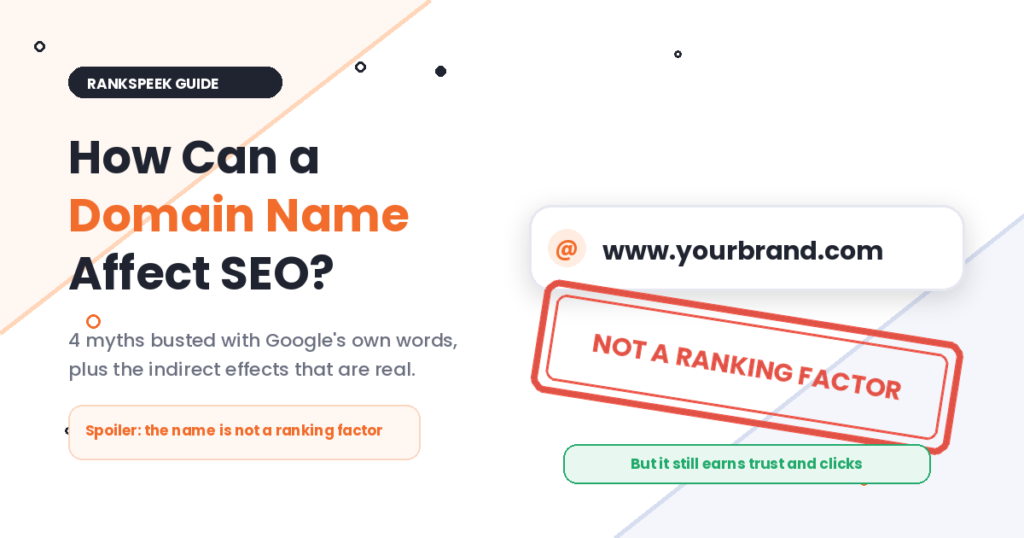 How can a domain name affect SEO rankings
