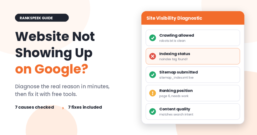 Why Is My Website Not Showing Up On Google